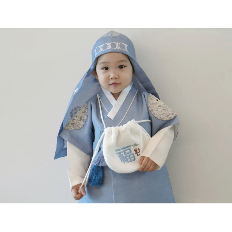 韓國製 新春寶寶福袋包禮盒 (含掛飾禮盒) Harrharr 하르하르 아기복주머니 (태슬&박스 포함)-細節圖7