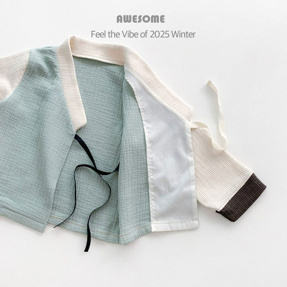 韓國製 粉花女童/粉彩男童韓服 過年新衣 Awesome 어썸베베 분홍꽃여아한복/파스텔남아한복-細節圖7