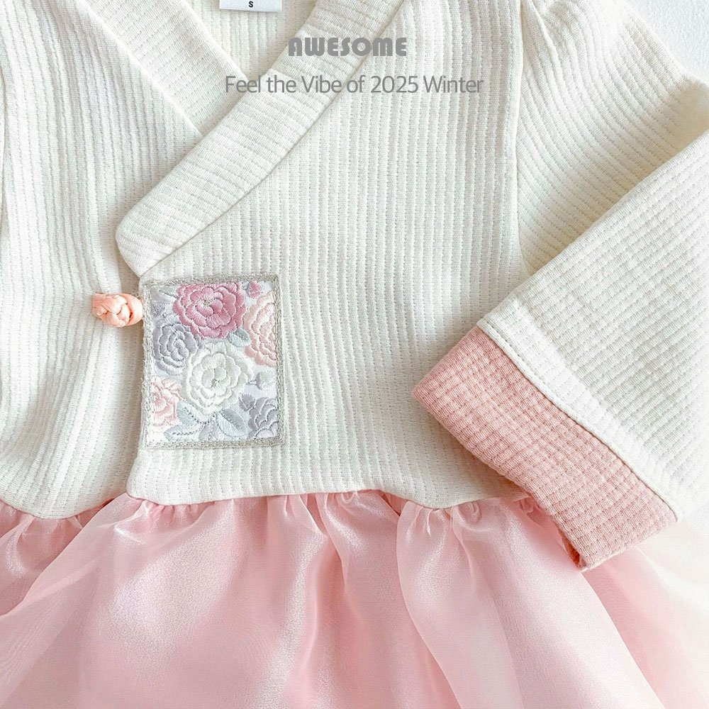 韓國製 刺繡女童/刺繡男童韓服 過年新衣 Awesome 어썸베베 예화자수여아한복/해치자수남아한복-細節圖5