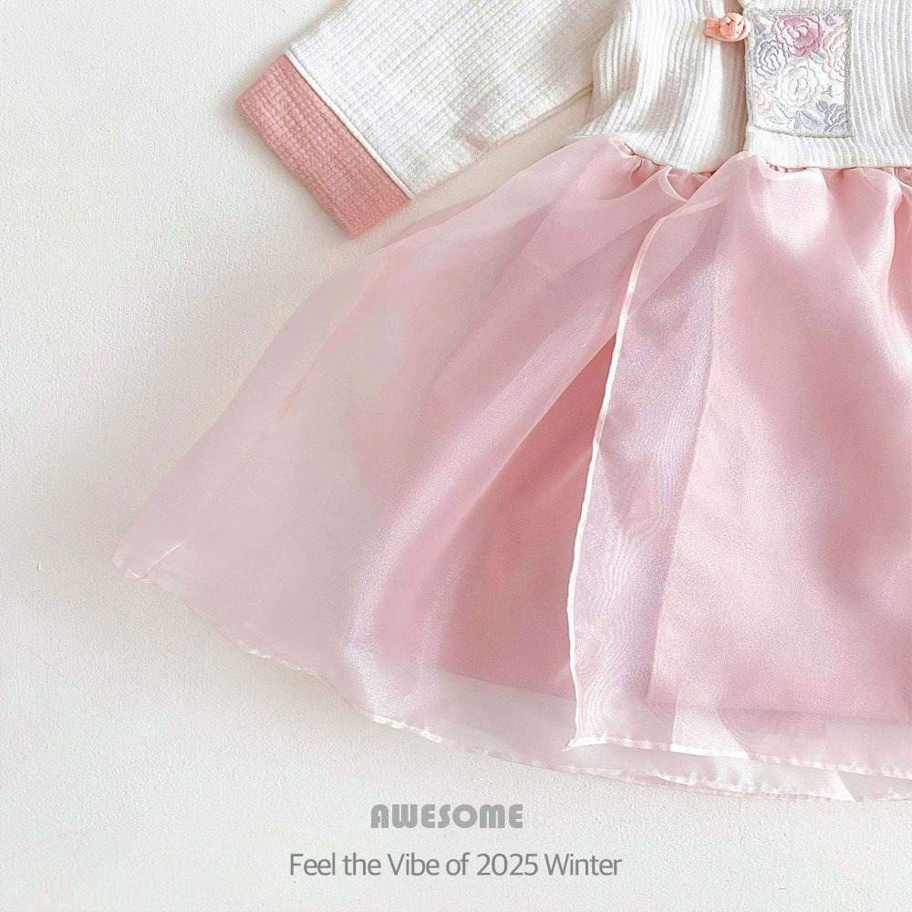 韓國製 刺繡女童/刺繡男童韓服 過年新衣 Awesome 어썸베베 예화자수여아한복/해치자수남아한복-細節圖6