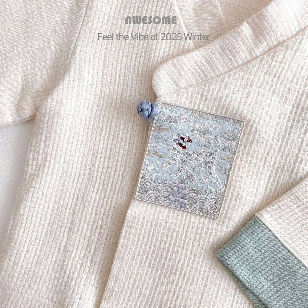 韓國製 刺繡女童/刺繡男童韓服 過年新衣 Awesome 어썸베베 예화자수여아한복/해치자수남아한복-細節圖9