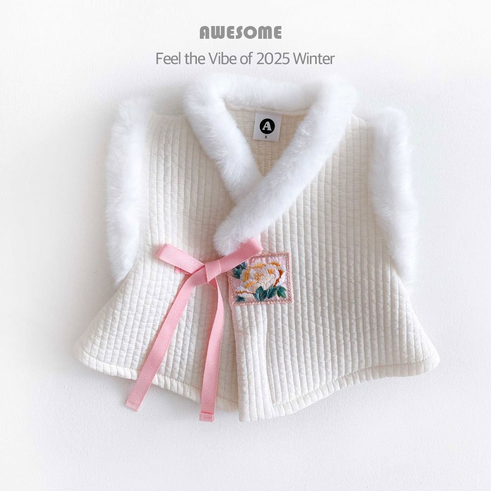 韓國製 粉花女童/粉彩男童韓服 過年新衣 Awesome 어썸베베 분홍꽃여아한복/파스텔남아한복-細節圖3