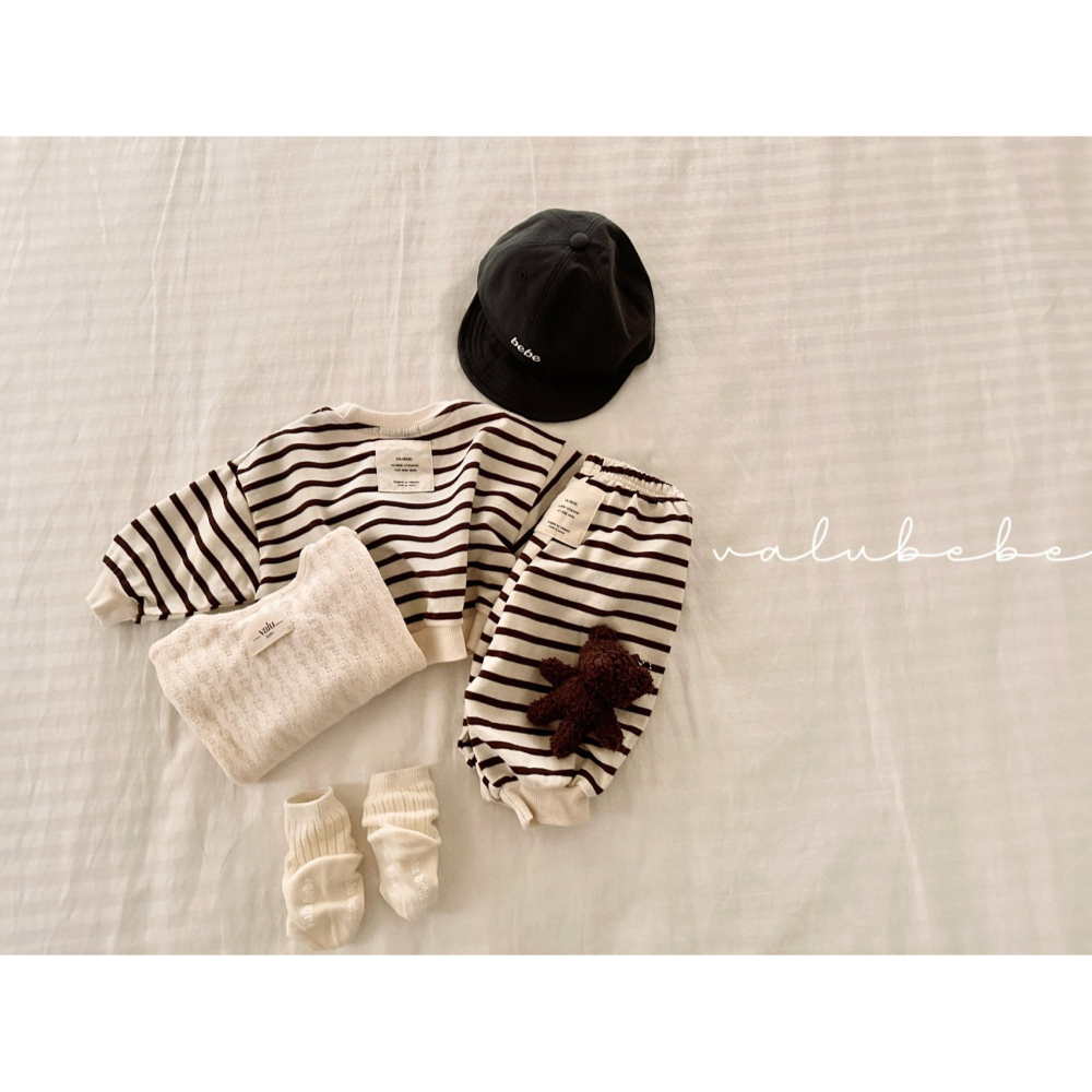 Valubebe 上衣 벨루베베 토끼스트라이프맨투맨-細節圖7