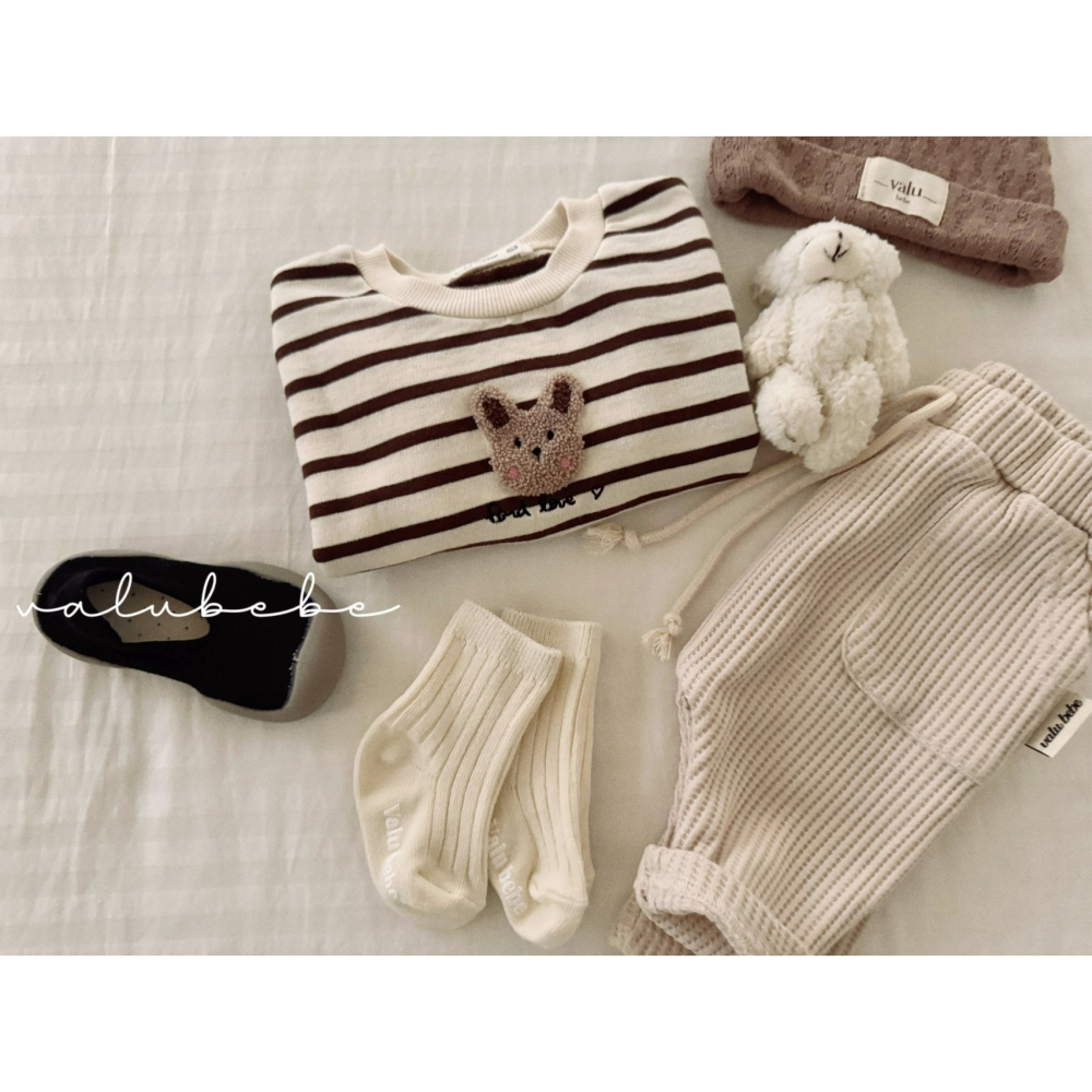 Valubebe 上衣 벨루베베 토끼스트라이프맨투맨-細節圖8