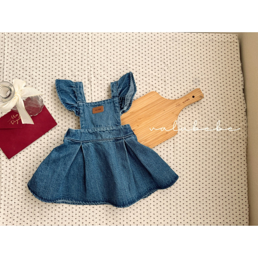 Valubebe 洋裝 벨루베베 프릴윙데님원피스-細節圖2