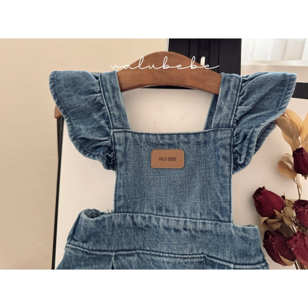 Valubebe 洋裝 벨루베베 프릴윙데님원피스-細節圖3