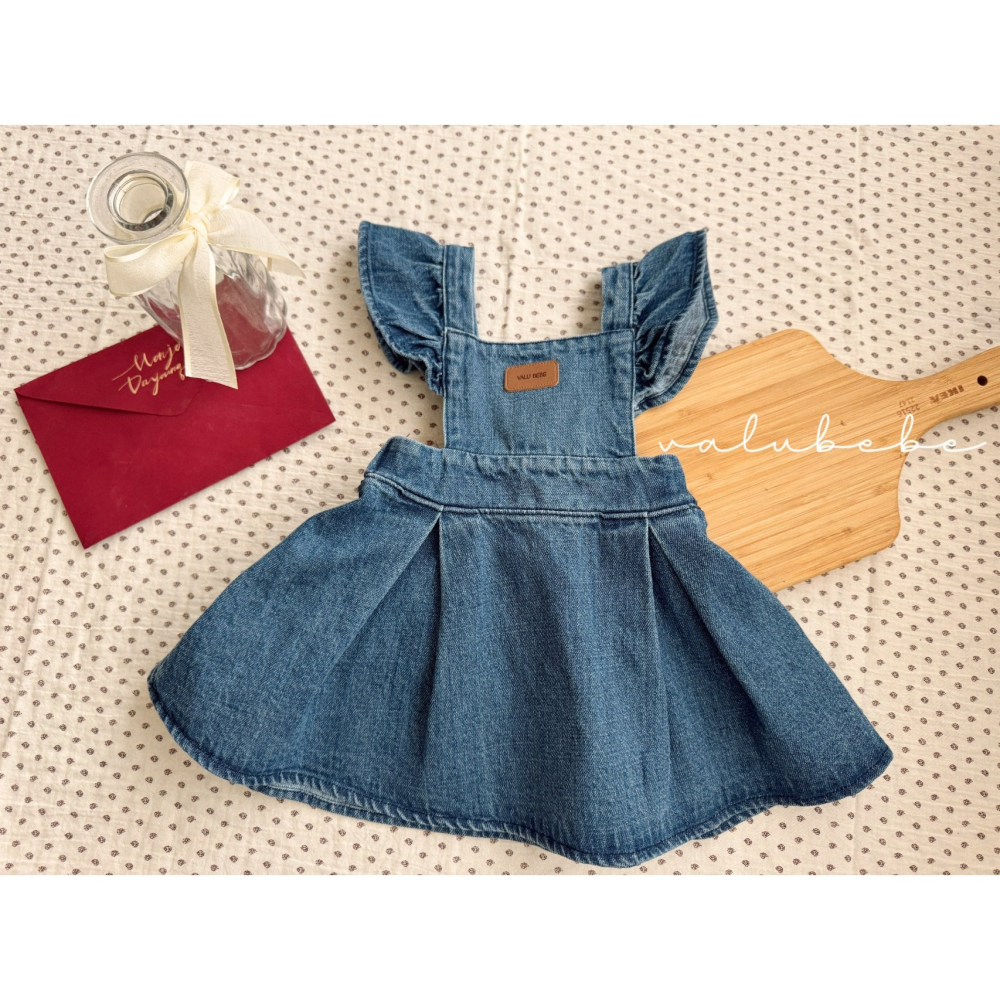 Valubebe 洋裝 벨루베베 프릴윙데님원피스-細節圖4