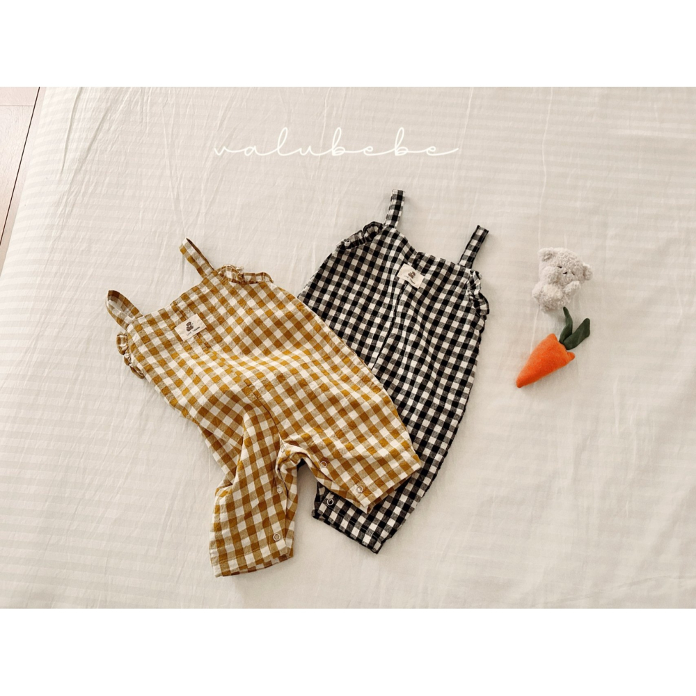 Valubebe 包屁衣 벨루베베 히치체크멜빵슈트-細節圖4