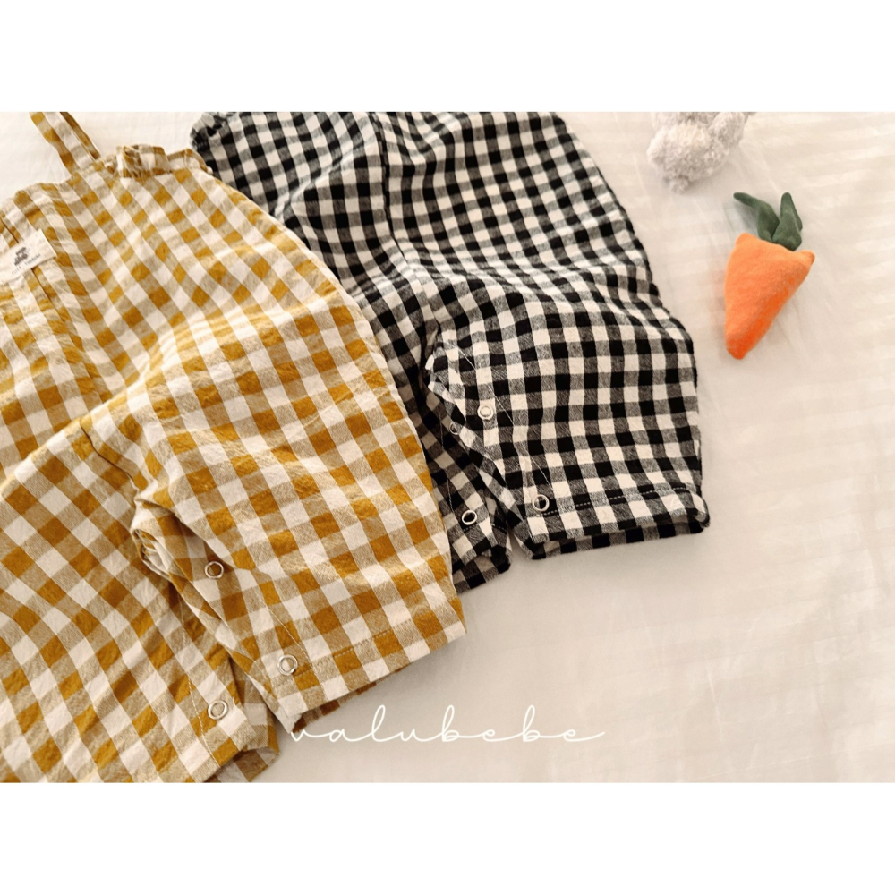 Valubebe 包屁衣 벨루베베 히치체크멜빵슈트-細節圖5