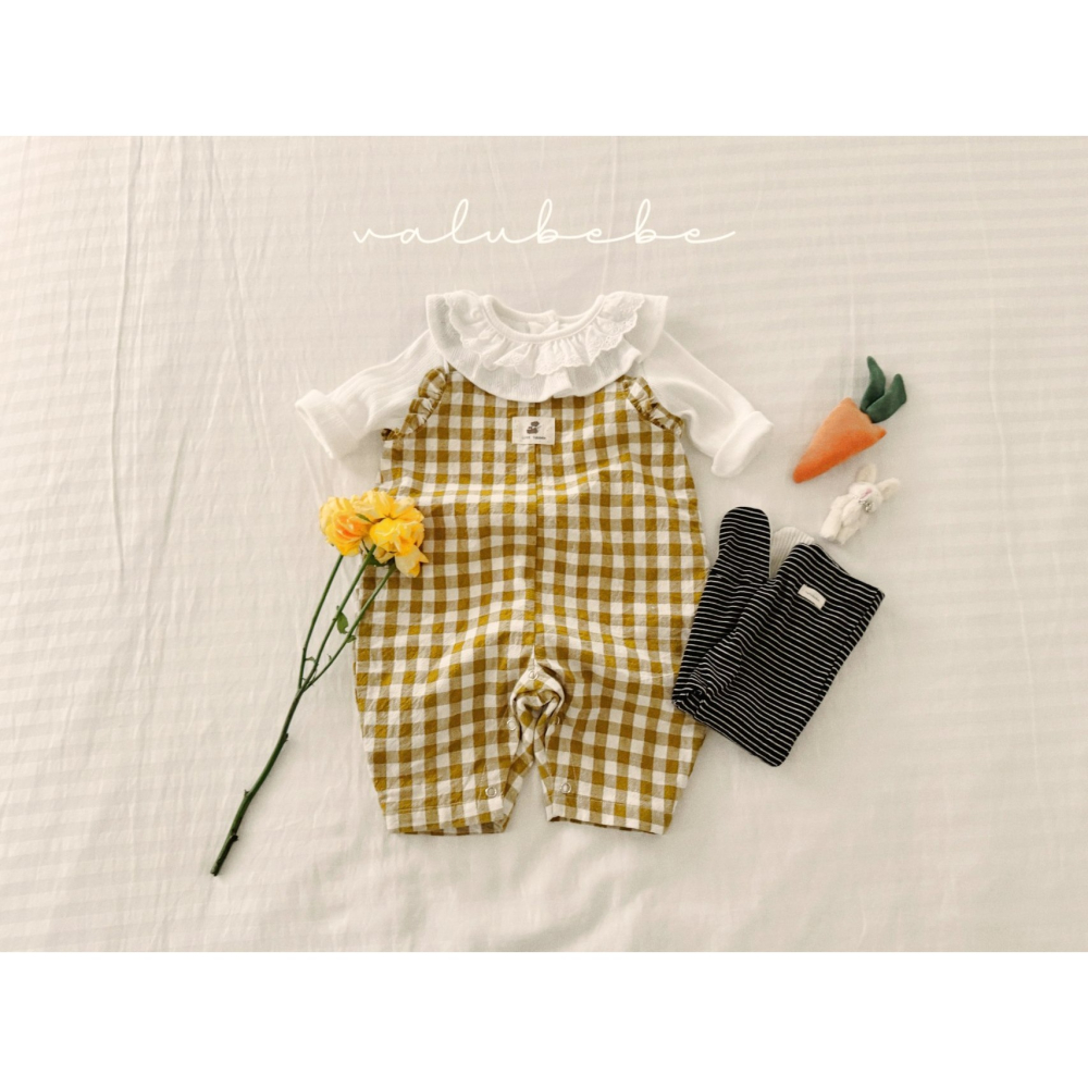 Valubebe 包屁衣 벨루베베 히치체크멜빵슈트-細節圖7