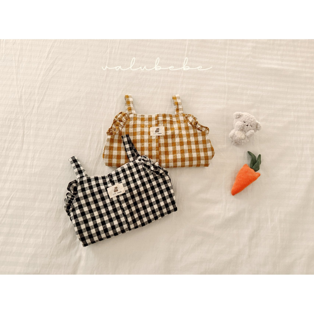 Valubebe 包屁衣 벨루베베 히치체크멜빵슈트-細節圖9