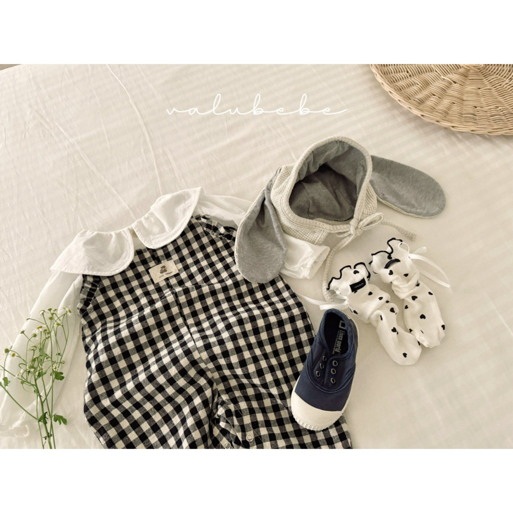 Valubebe 包屁衣 벨루베베 히치체크멜빵슈트-細節圖10