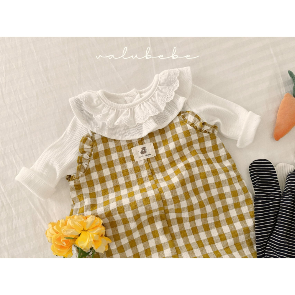 Valubebe 包屁衣 벨루베베 히치체크멜빵슈트-細節圖11