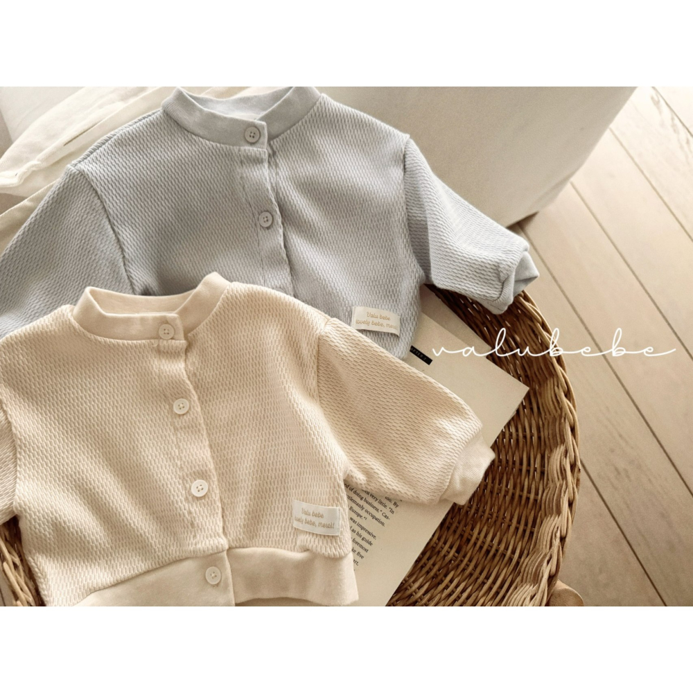 Valubebe 開襟衫 벨루베베 도쿄와플가디건-細節圖2