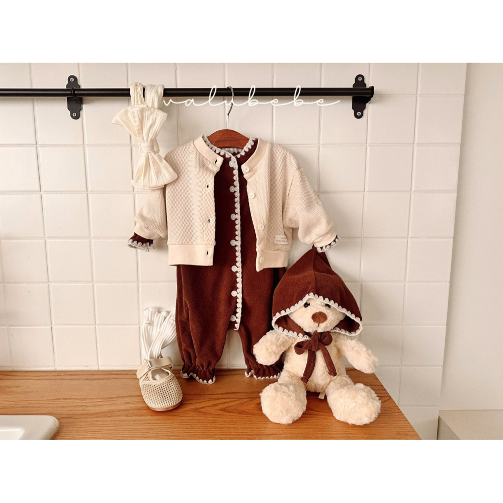 Valubebe 開襟衫 벨루베베 도쿄와플가디건-細節圖5