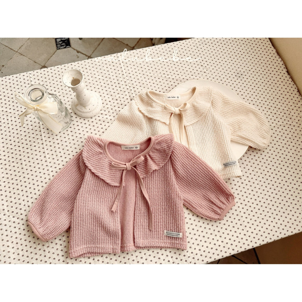 Valubebe 開襟衫 벨루베베 로지리본가디건-細節圖2