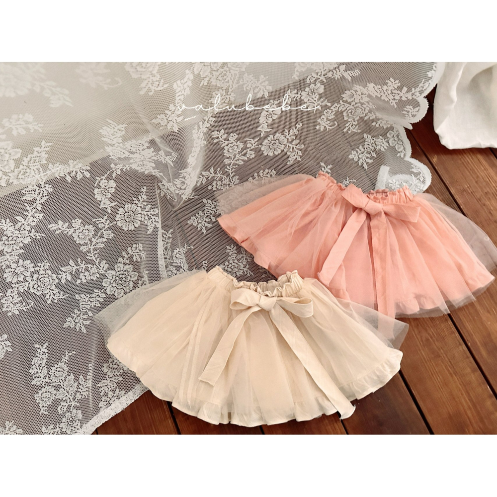 Valubebe 裙子 벨루베베 리본샤샤스커트블루머-細節圖2