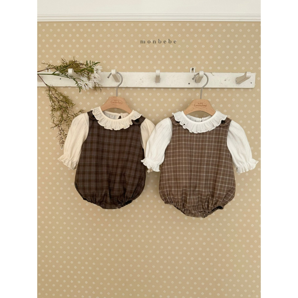 Monbebe 包屁衣 몽베베 로미체크슈트-細節圖2