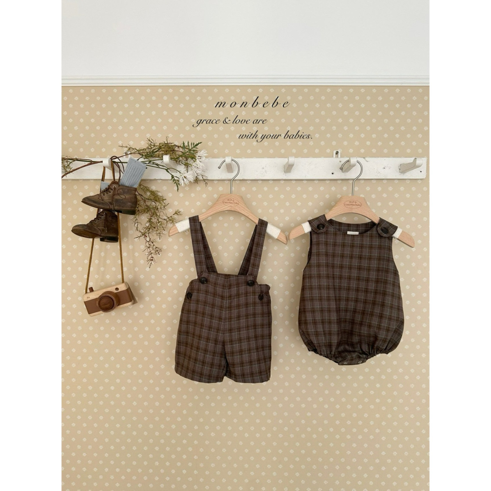 Monbebe 褲子 몽베베 로이멜빵팬츠-細節圖5