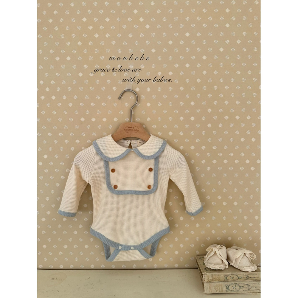 Monbebe 包屁衣 몽베베 보이빕와플슈트-細節圖2