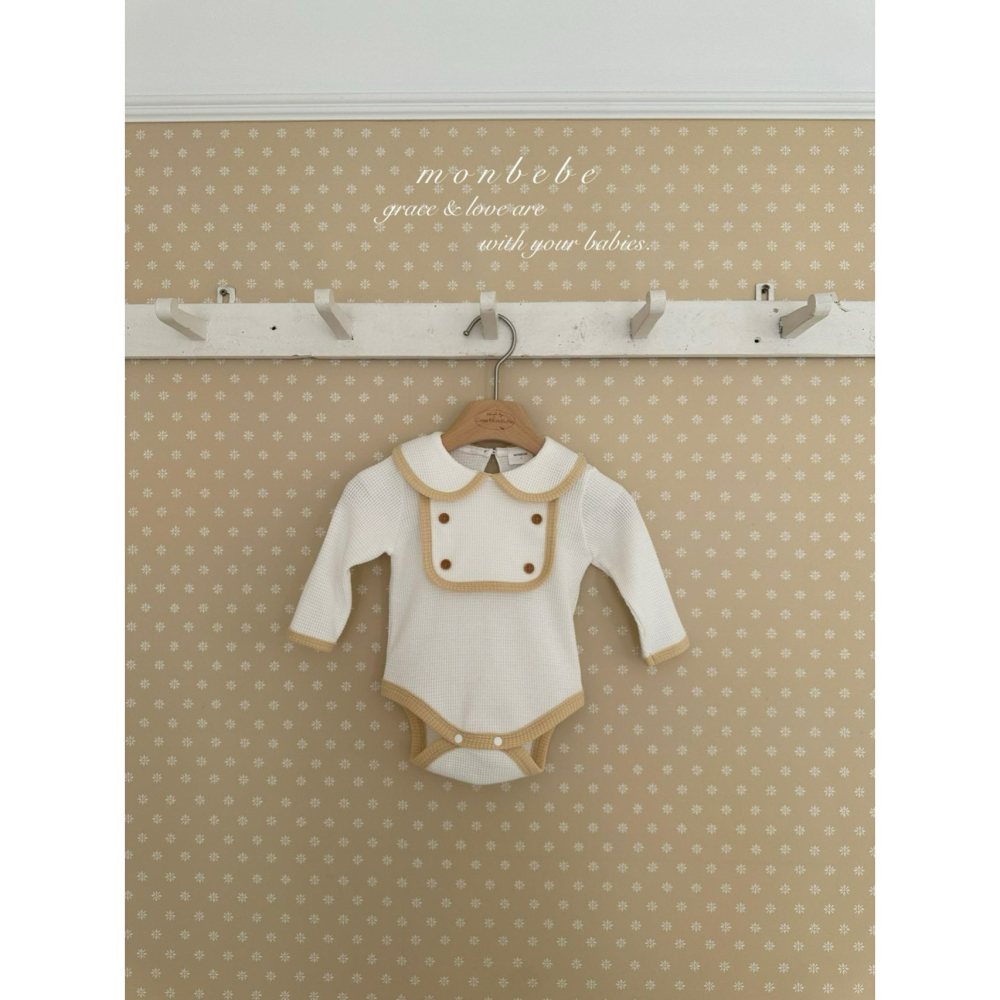 Monbebe 包屁衣 몽베베 보이빕와플슈트-細節圖6