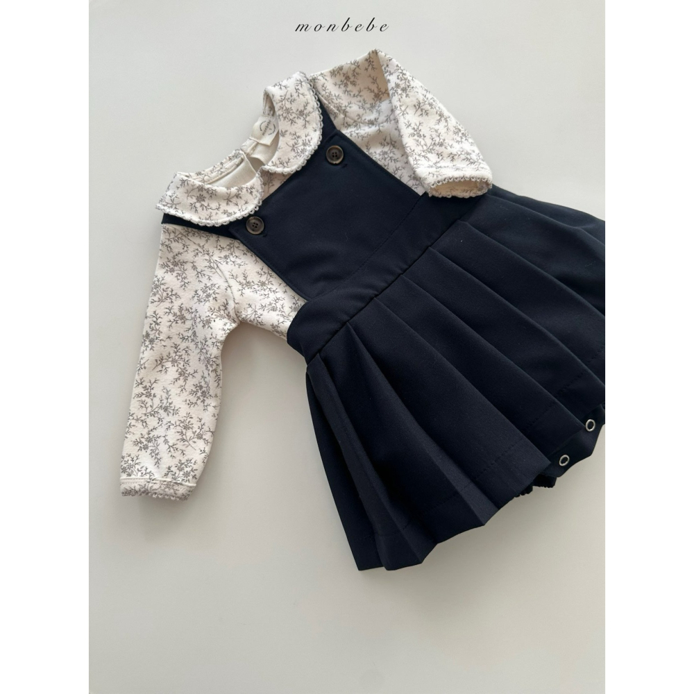 Monbebe 包屁衣 몽베베 엠마주름멜빵슈트-細節圖2