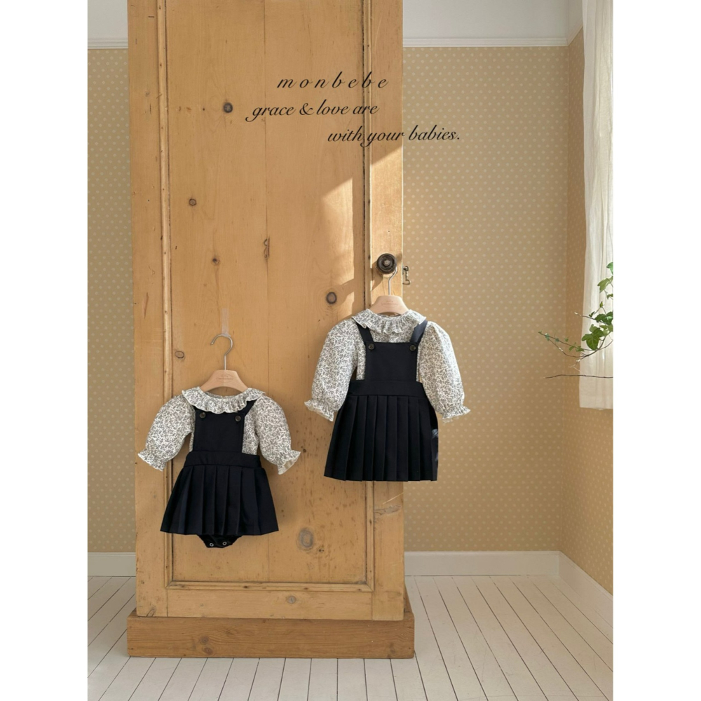 Monbebe 包屁衣 몽베베 엠마주름멜빵슈트-細節圖4