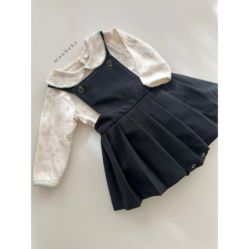 Monbebe 包屁衣 몽베베 엠마주름멜빵슈트-細節圖7