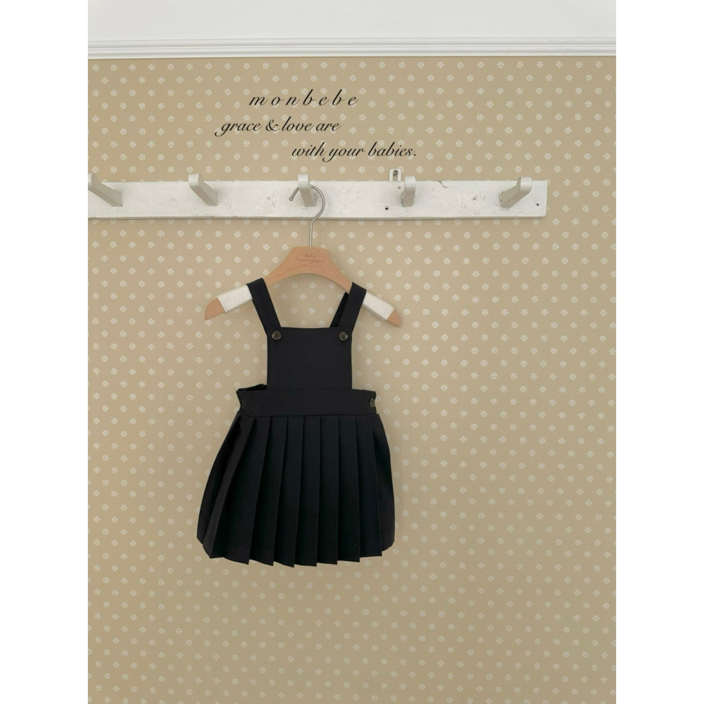 Monbebe 裙子 몽베베 엠마주름멜빵스커트-細節圖8