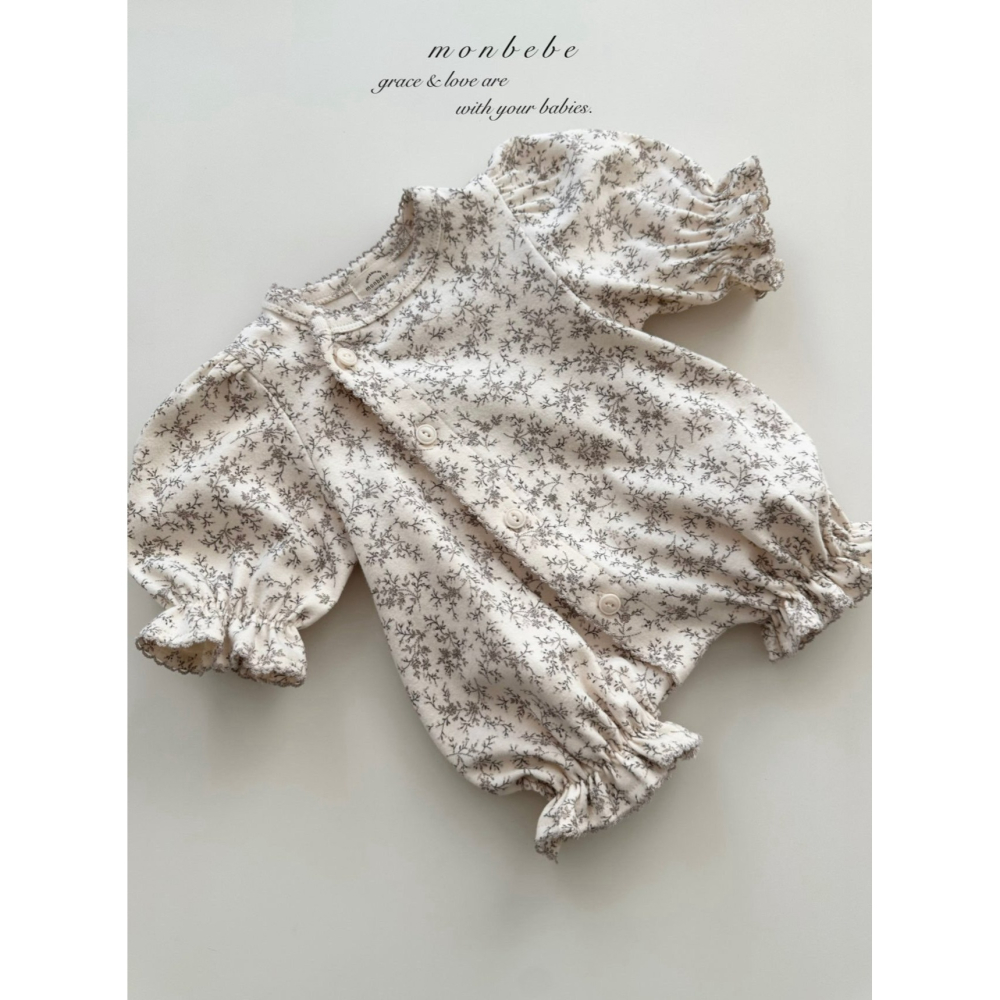 Monbebe 包屁衣 몽베베 잔꽃글로리슈트-細節圖7