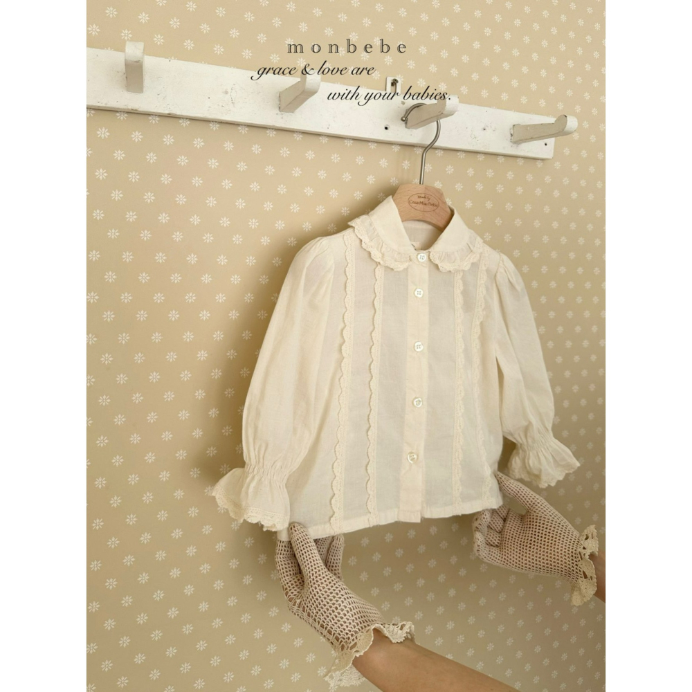 Monbebe 上衣 몽베베 페페레이스블라우스-細節圖2