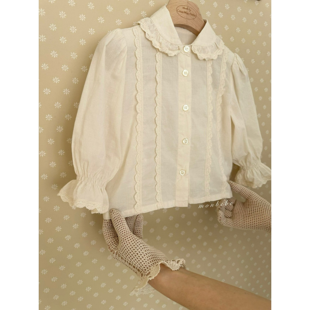 Monbebe 上衣 몽베베 페페레이스블라우스-細節圖5