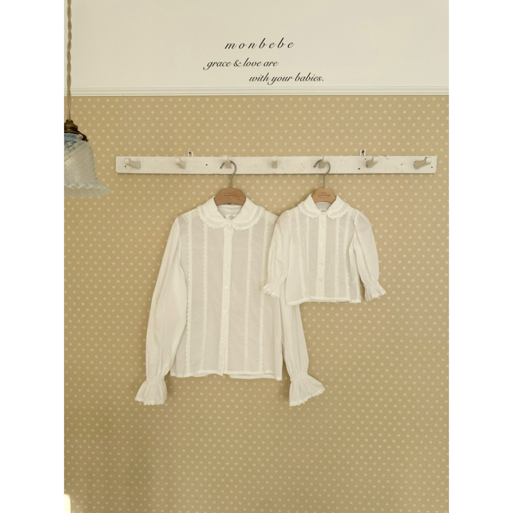 Monbebe 上衣 몽베베 페페레이스블라우스엄마-細節圖3