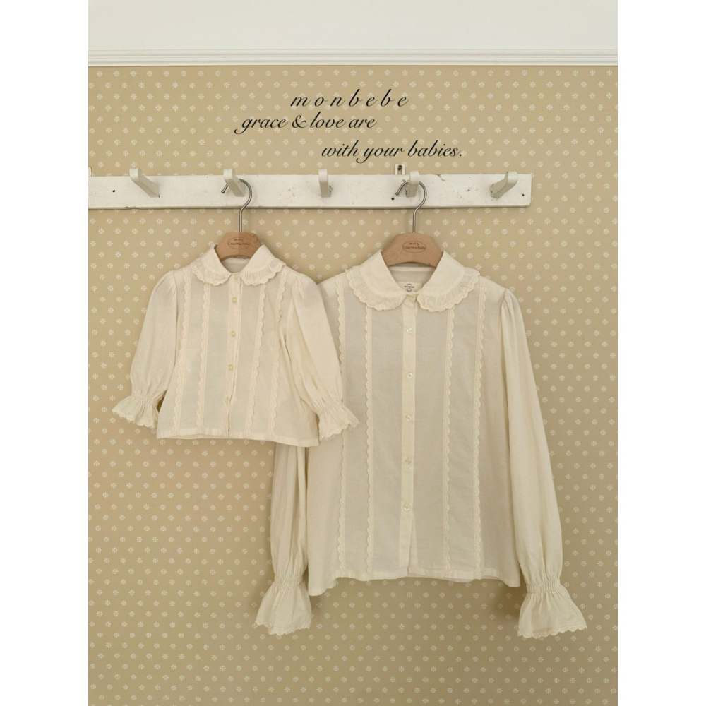 Monbebe 上衣 몽베베 페페레이스블라우스엄마-細節圖4