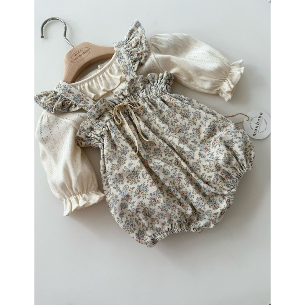 Monbebe 包屁衣 몽베베 플라워프릴슈트-細節圖4