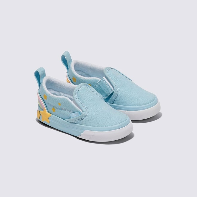 Vans Kids 반스키즈 兒童天空藍彩虹布鞋 (bebe) 韓國代買-細節圖2
