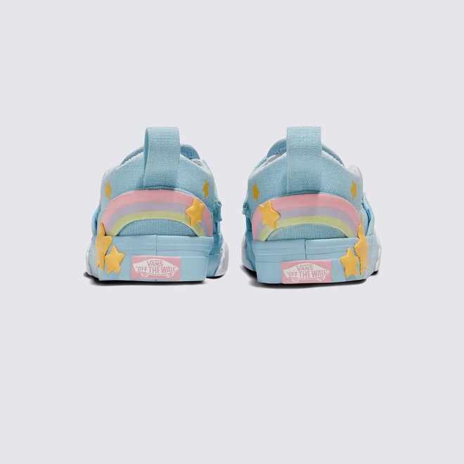 Vans Kids 반스키즈 兒童天空藍彩虹布鞋 (bebe) 韓國代買-細節圖3