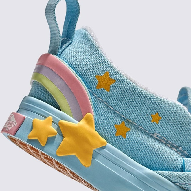 Vans Kids 반스키즈 兒童天空藍彩虹布鞋 (bebe) 韓國代買-細節圖5