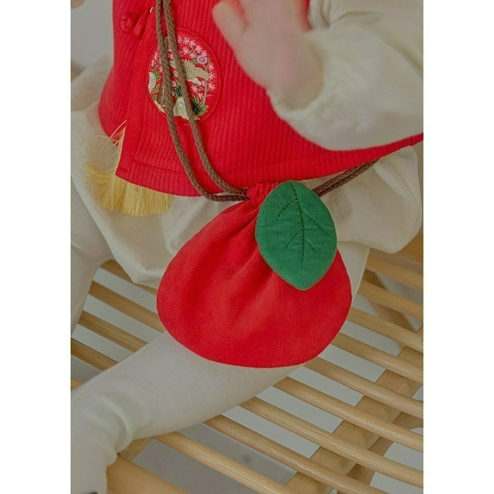 韓國製 新春寶寶 蘋果福袋 아기 사과복주머니-細節圖3