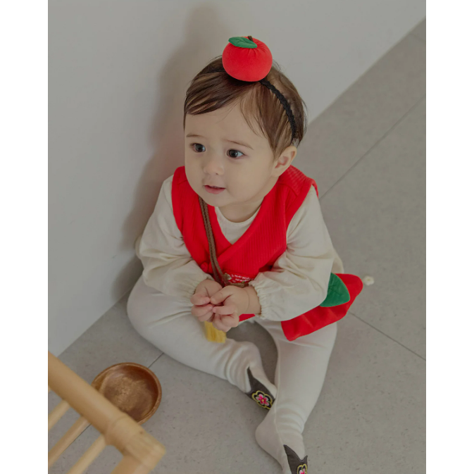 韓國製 新春寶寶 蘋果福袋 아기 사과복주머니-細節圖6