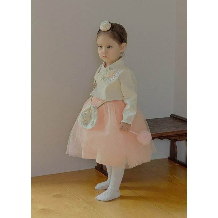 韓國製 新春寶寶 金花朵福袋 아기 금꽃복주머니-細節圖3