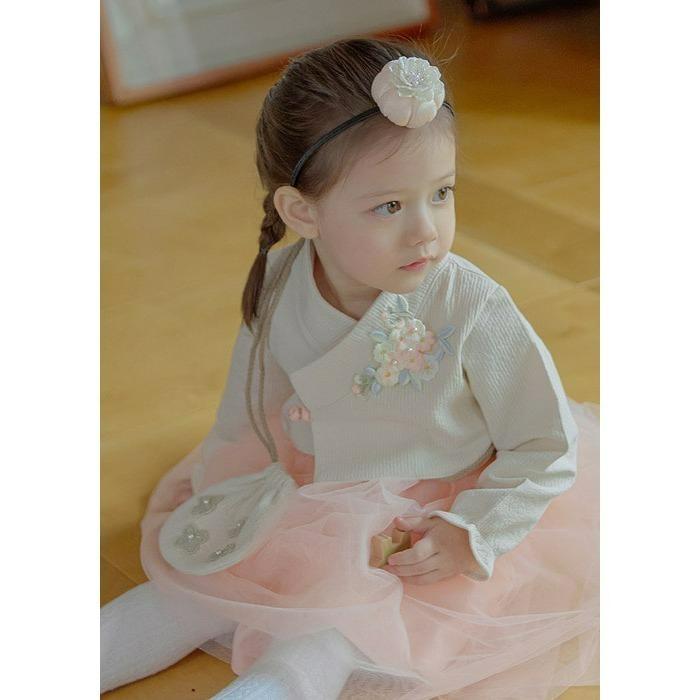 韓國製 新春寶寶 金花朵福袋 아기 금꽃복주머니-細節圖4