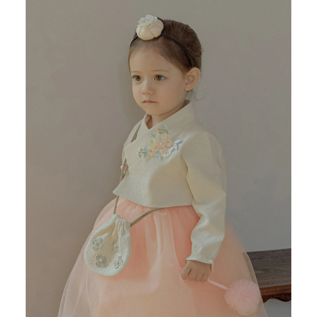 韓國製 新春寶寶 金花朵福袋 아기 금꽃복주머니-細節圖5