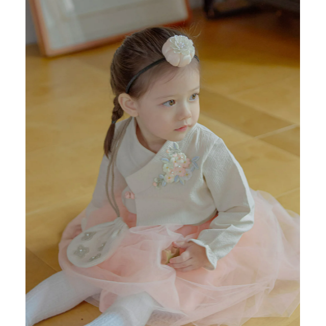 韓國製 新春寶寶 金花朵福袋 아기 금꽃복주머니-細節圖7