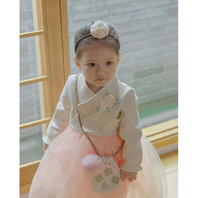 韓國製 新春寶寶 金花朵福袋 아기 금꽃복주머니-細節圖8