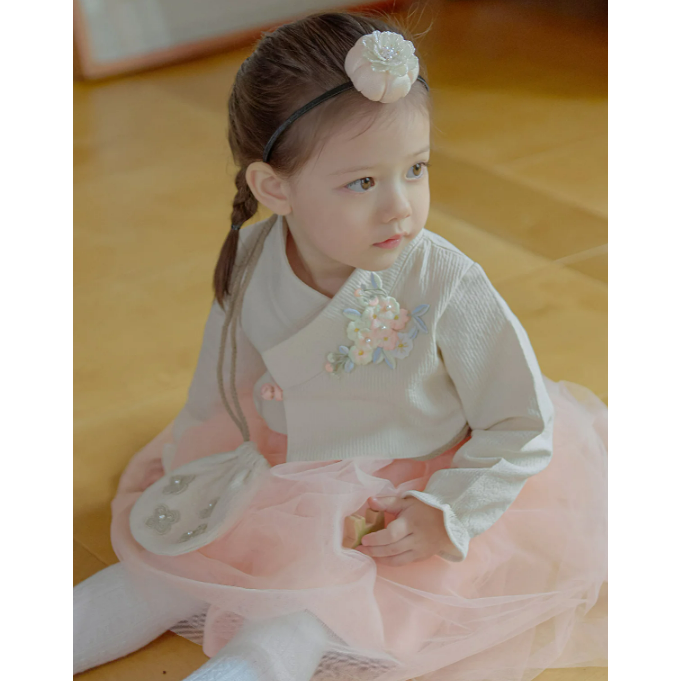 韓國製 新春寶寶 金花朵福袋 아기 금꽃복주머니-細節圖9