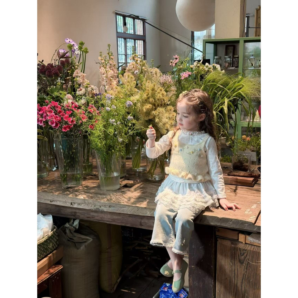 Aiai 背心 아이아이 봄)뽀송큐티니트베스트-細節圖6