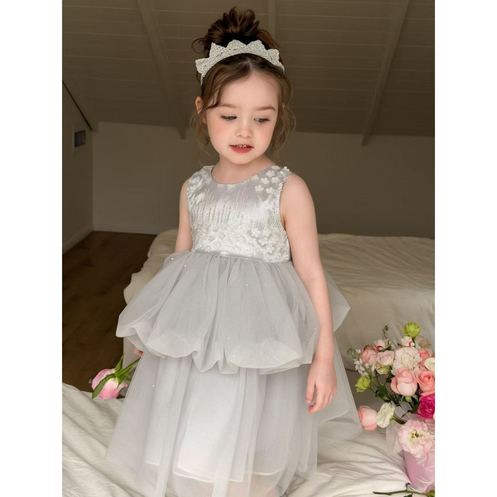 Aiai 洋裝 아이아이 봄)실버가든튤드레스-細節圖2