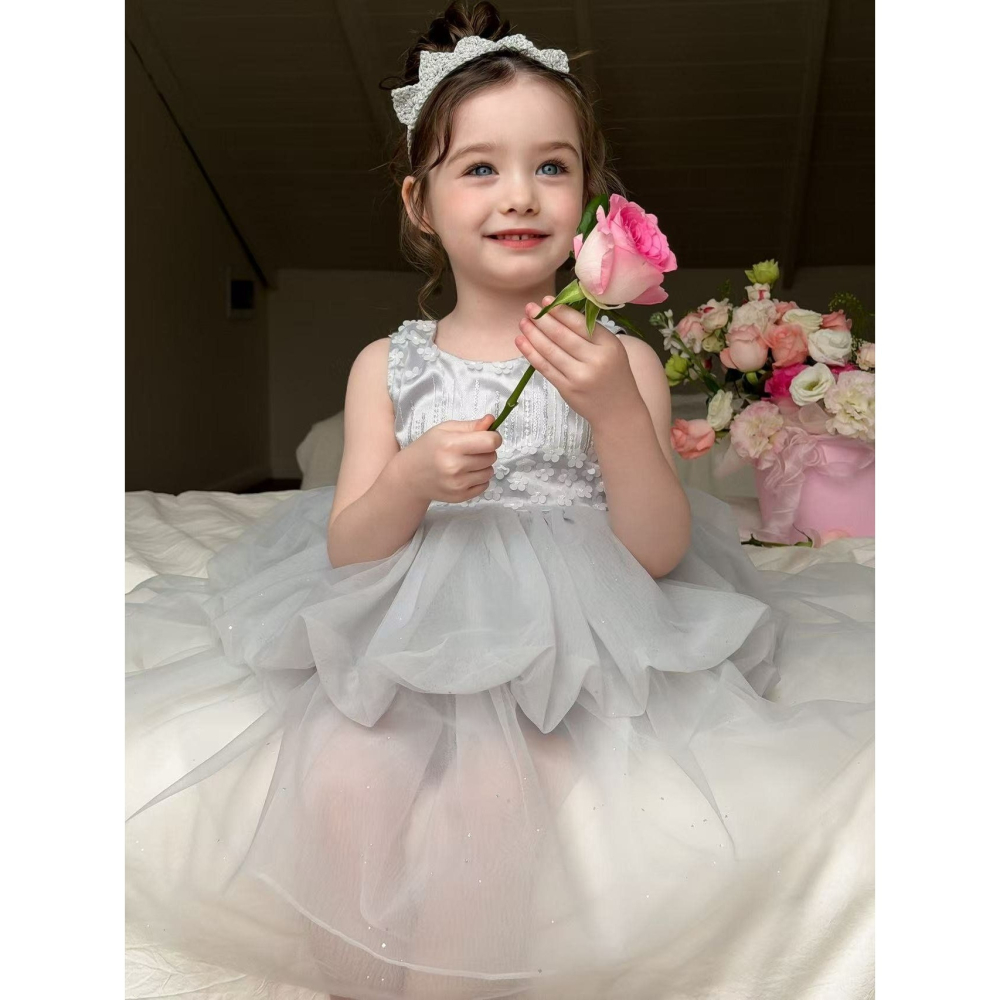 Aiai 洋裝 아이아이 봄)실버가든튤드레스-細節圖4