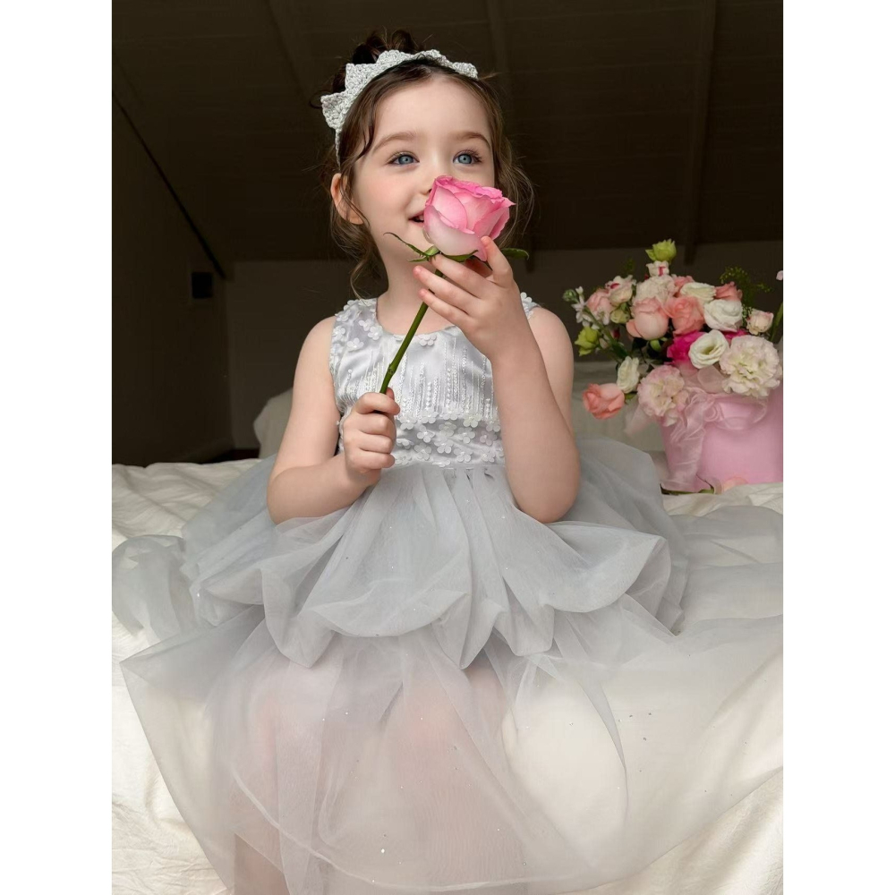 Aiai 洋裝 아이아이 봄)실버가든튤드레스-細節圖6